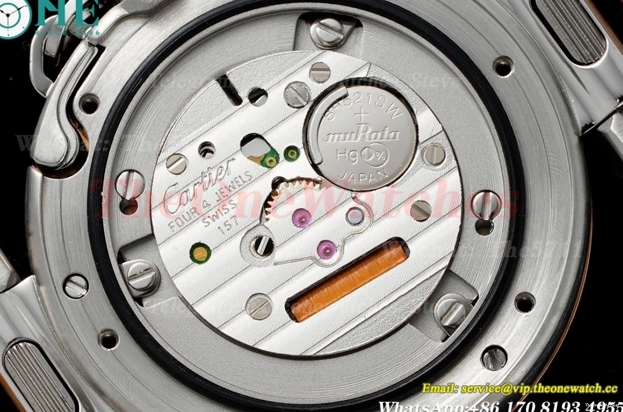 RG De Dial SS White Cartier Quartz Pasha AF 30mm Ladies 0109